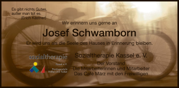 Todesanzeige von Josef Schwamborn von HNA
