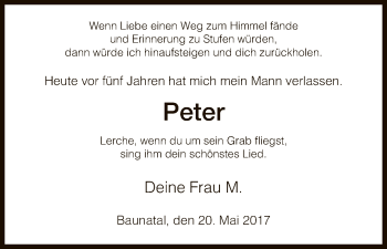 Todesanzeige von Peter  von HNA