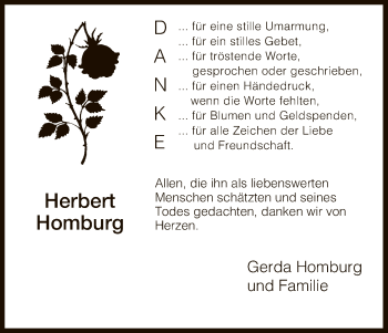 Todesanzeige von Herbert Homburg von HNA