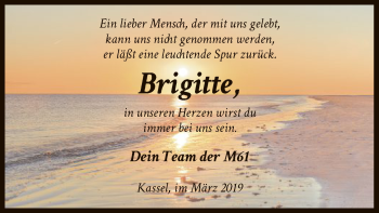 Todesanzeige von Brigitte  von HNA