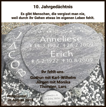 Todesanzeige von Annelise und Erich  von HNA