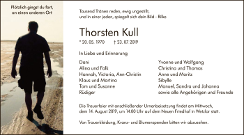 Todesanzeige von Thorsten Kull von HNA