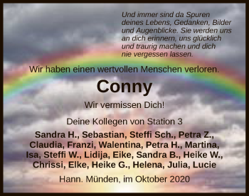 Todesanzeige von Conny  von HNA