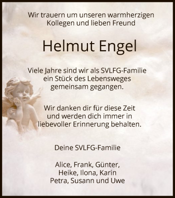 Todesanzeige von Helmut Engel von HNA