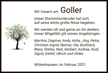 Todesanzeige von Goller  von HNA