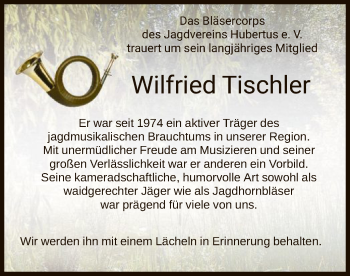 Todesanzeige von Wilfried Tischler von HNA