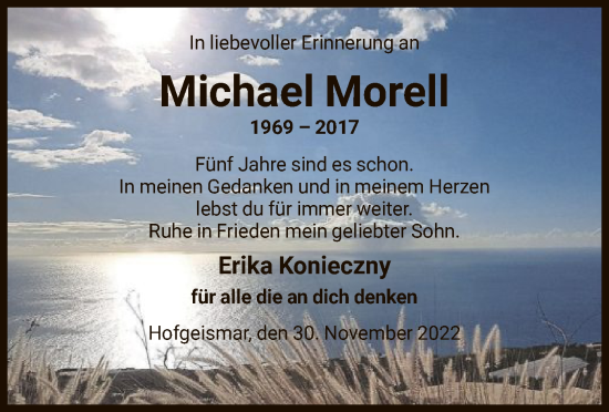 Todesanzeige von Michael Morell von HNA