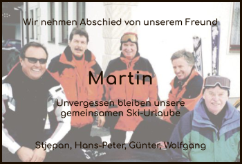 Todesanzeige von Martin  von HNA