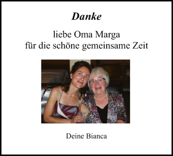Todesanzeige von Marga  von HNA