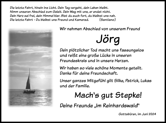 Todesanzeige von Jörg  von HNA