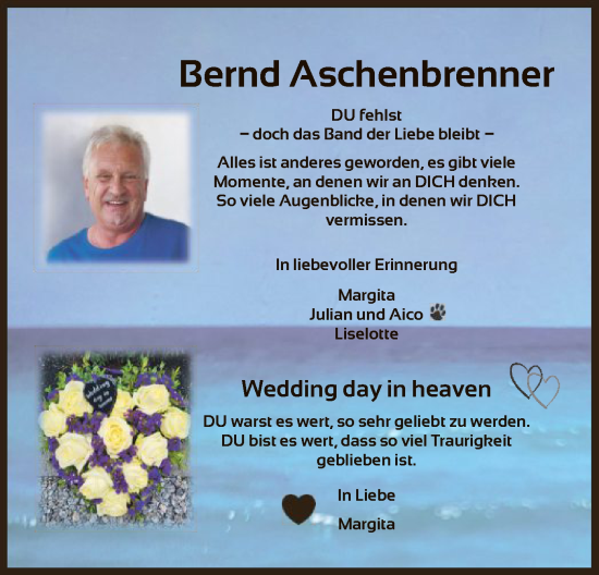 Todesanzeige von Bernd Aschenbrenner von HNA
