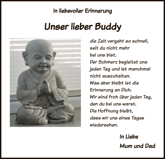 Todesanzeige von In Gedenken  von HNA