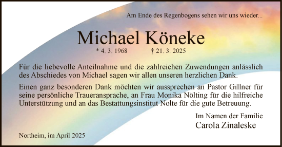 Todesanzeige von Michael Köneke von HNA