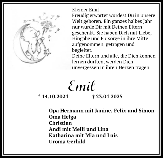 Todesanzeige von Emil Kohlhase von HNA