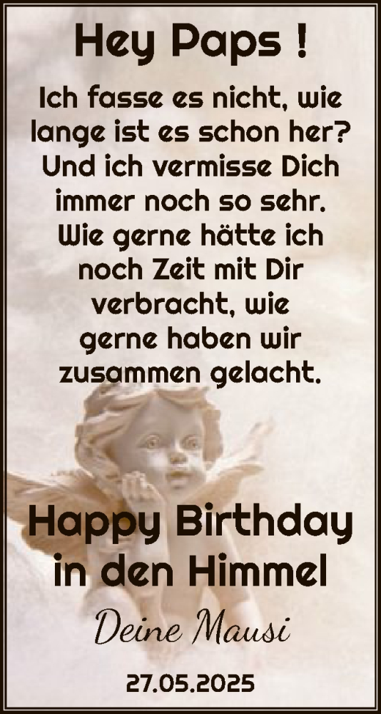 Todesanzeige von Hey Paps von HNA