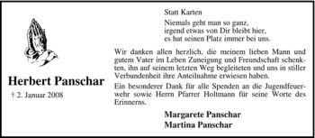 Todesanzeige von Herbert Panschar von KREISZEITUNG SYKE