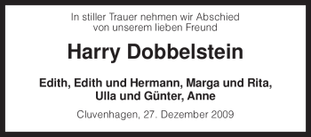 Todesanzeige von Harry Dobbelstein von KREISZEITUNG SYKE