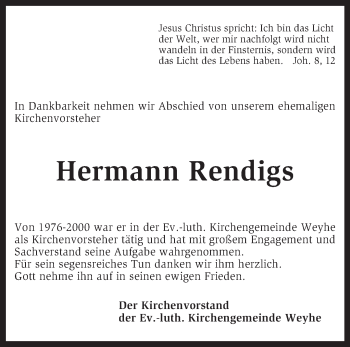 Todesanzeige von Hermann Randigs von KRZ
