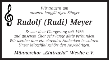Todesanzeige von Rudolf  Meyer von KRZ