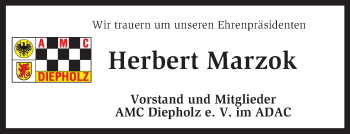 Todesanzeige von Herbert Marzok von KRZ