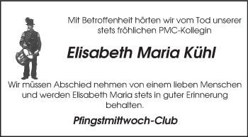 Todesanzeige von Elisabeth Maria Kühl von KRZ