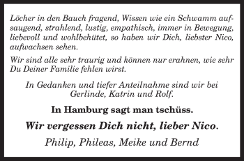 Todesanzeige von Nico Elmers von KRZ
