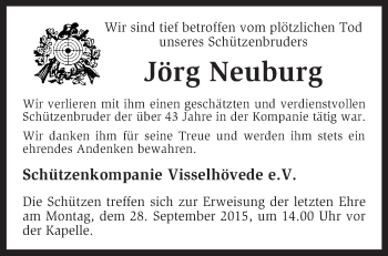 Todesanzeige von Jörg Neuburg von KRZ