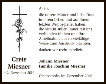 Todesanzeige von Anna Kompenhans von SYK