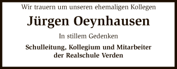 Todesanzeige von Jürgen Oeynhausen von SYK