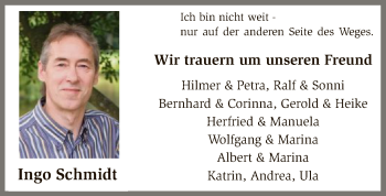 Todesanzeige von Ingo Schmidt von SYK