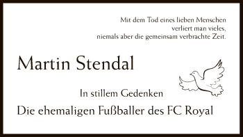Todesanzeige von Martin Stendal von SYK