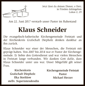 Todesanzeige von Dieter Enders von SYK