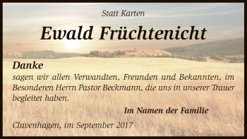 Todesanzeige von Ewald Früchtenicht von SYK
