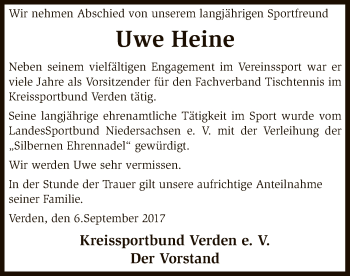 Todesanzeige von Helga Geng von SYK