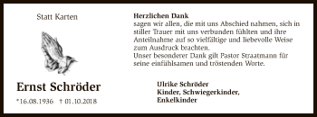 Todesanzeige von Ernst Schröder von SYK