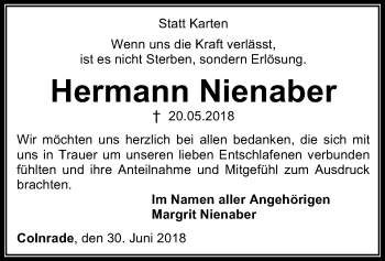 Todesanzeige von Hermann Nienaber von SYK