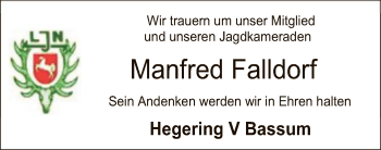Todesanzeige von Manfred Falldorf von SYK