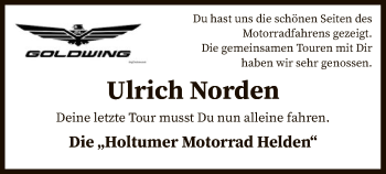 Todesanzeige von Ulrich Norden von SYK
