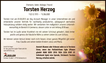 Todesanzeige von Torsten Herzog von SYK