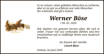 Todesanzeige von Werner Böse von SYK