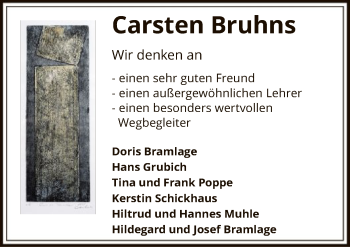 Todesanzeige von Carsten Bruhns von SYK