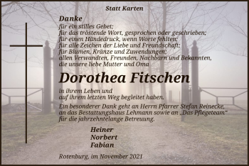 Todesanzeige von Dorothea Fitschen von SYK