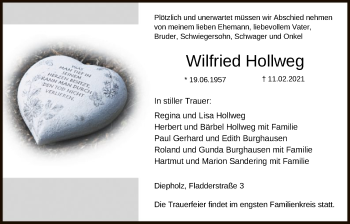 Todesanzeige von Wilfried Hollweg von SYK