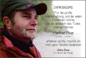 Todesanzeige von Manfred Elver von SYK