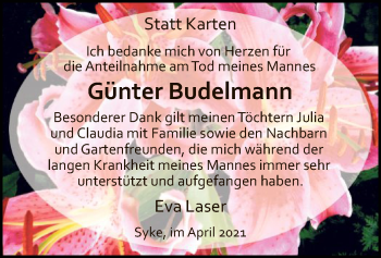 Todesanzeige von Günter Budelmann von SYK