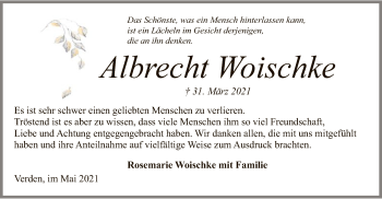 Todesanzeige von Albrecht Woischke von SYK