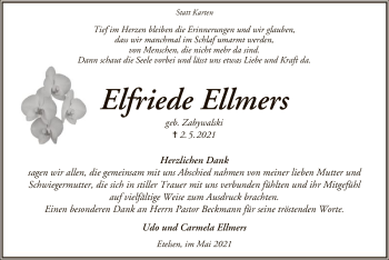 Todesanzeige von Elfriede Ellmers von SYK