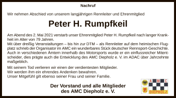 Todesanzeige von Peter H. Rumpfkeil von SYK