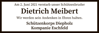 Todesanzeige von Dietrich Meibert von SYK