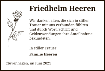 Todesanzeige von Friedhelm Heeren von SYK